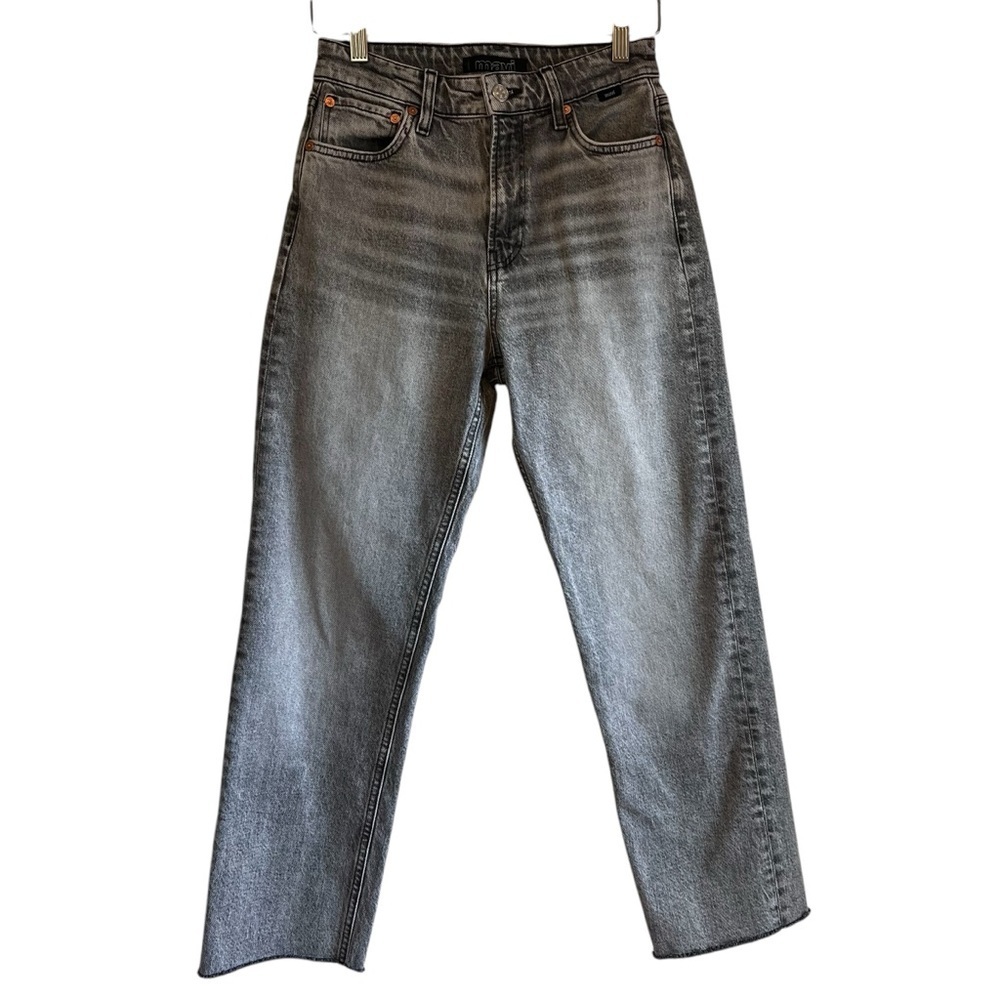 Mavi Savannah high rise straight cropped grey denim jeans 25 excellent condition - Picture 3 of 15